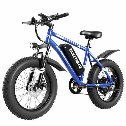 Electric Bike for Adults, 1500W Peak Fat Tire Ebike, 48V 15Ah Battery, 20" Electric Mountain Bicycle, 28MPH, 60-Mile Range