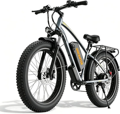 1500W F01PRO Peak Electric Bike for Adults, 26" Fat Tire Ebike, 48V 18.2Ah Battery, 30MPH Electric Mountain Bicycle, 60-Mile Range
